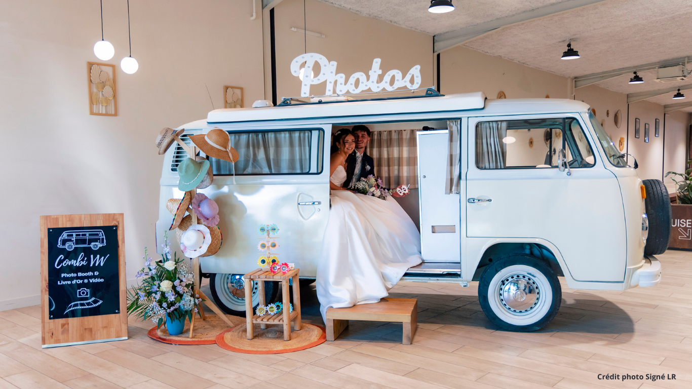 livre d'or mariage photo video animation en combi vw en occitanie