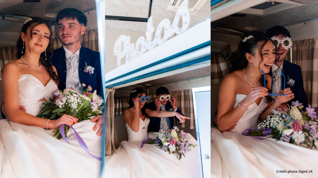 livre d'or mariage photo video animation en combi vw en occitanie